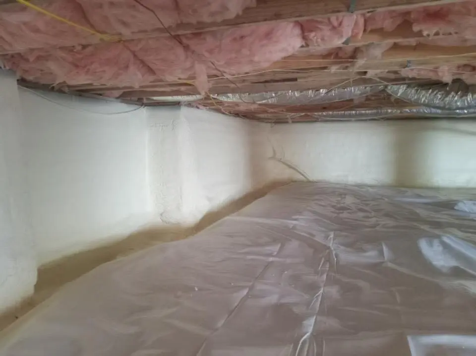 Crawl space encapsulation with closed-cell spray foam for Spray Foam Roofing Repair in St. Albans
